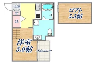 CUBE【2階】の間取り