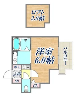 エステムコート神戸県庁前3フィエルテ【2階】の間取り