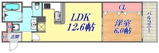 リーガル神戸三宮フラワーロード【304号室】の間取り