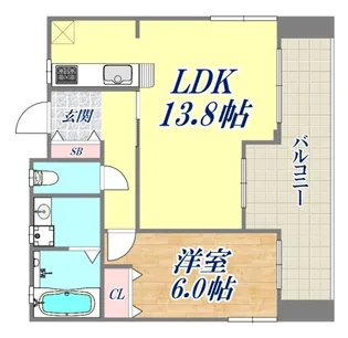 アーバンヴィレッジ神戸中山手【6階】の間取り
