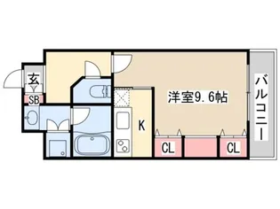 KAISEI新神戸第2WEST【6階】の間取り