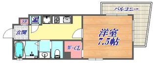 ジークレフ神戸元町【6階】の間取り