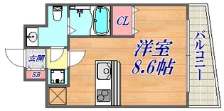 アドモリモト元町通【8階】の間取り