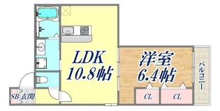 フジパレス御影本町【1階】の間取り