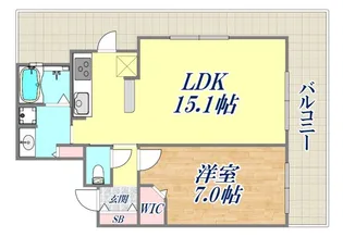 ライオンズタワー神戸旧居留地【10階】の間取り