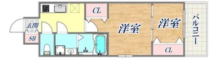 ユニバーサルビル・アネックス【5階】の間取り