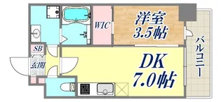 SDグランツ三宮イーストフロント【6階】の間取り