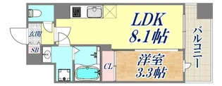 SDグランツ三宮イーストフロント【10階】の間取り