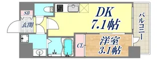 SDグランツ三宮イーストフロント【3階】の間取り