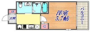 エスリード神戸WEST【6階】の間取り