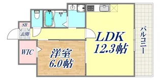 L・Isobe三宮【6階】の間取り
