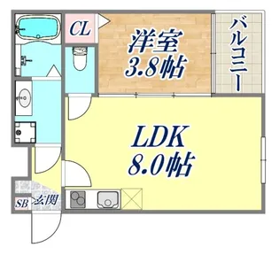 MAXIV CITY 神戸鷹取 TRE【1階】の間取り