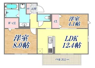 Euphoria籠池通【3階】の間取り
