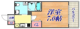 セレニテ神戸元町クレア【8階】の間取り