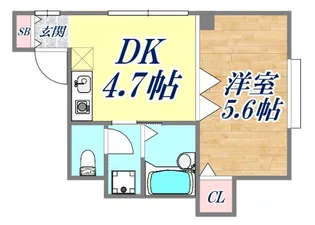 イースト西代【2階】の間取り