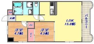 サンプラザ本山南【1階】の間取り