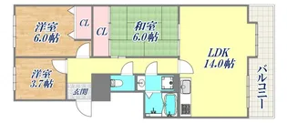 ライオンズマンション北鈴蘭台C棟【7階】の間取り