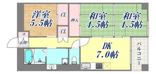中山手コーポ【4階】の間取り