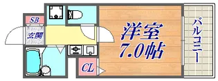 ヴェルディ神戸【7階】の間取り
