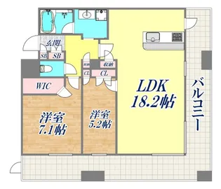 ディーグラフォート神戸三宮タワー【26階】の間取り