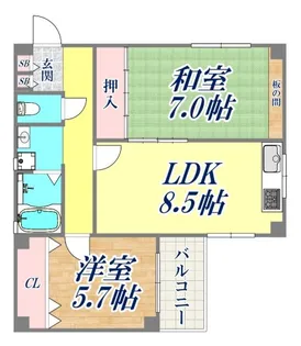 IO本山【3階】の間取り