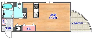 Riz Court六甲【2階】の間取り