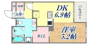 オーキッドレジデンス神戸三宮【3階】の間取り