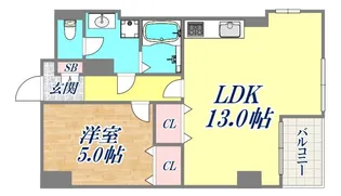 ロジュマン反高【2階】の間取り