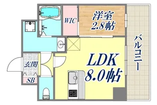 ソルテラスKOBE新長田駅前【9階】の間取り