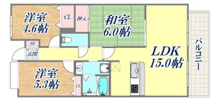 シティプラザ深江北町【2階】の間取り