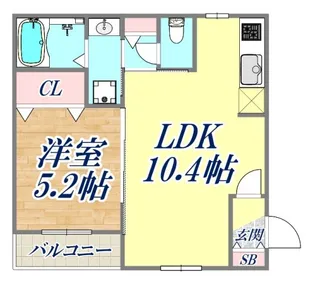 カーサセレーナ住吉【1階】の間取り