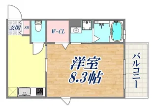 エスコート山根【1階】の間取り