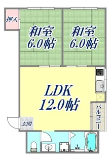 東尻池グリーンハイツ【4階】の間取り