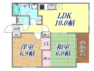 Regulus須磨寺【1階】の間取り