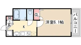 プレサンス神戸プレシャス【2階】の間取り