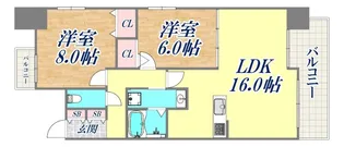 サムティグランツ神戸【8階】の間取り