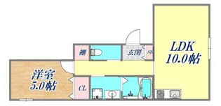 Kパラッツォ神戸元町通【2階】の間取り