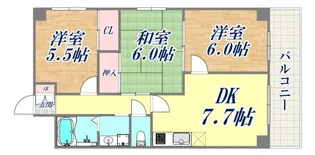 セントポーリア東須磨【2階】の間取り