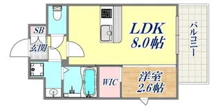 LiveCasa王子公園【6階】の間取り