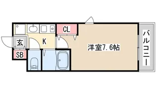 エステムコート三宮山手2ソアーレ【5階】の間取り