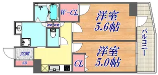 エステムコート神戸元町2リザーヴ【4階】の間取り