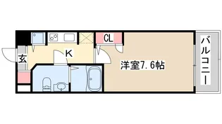 エスレジデンス神戸磯上通【3階】の間取り