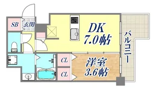 アドバンス神戸マーレ【2階】の間取り