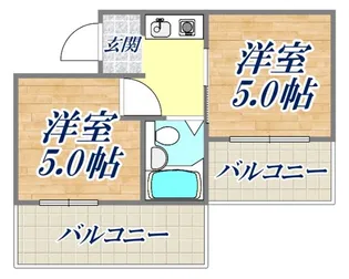 アメニティ東神戸5番館【2階】の間取り
