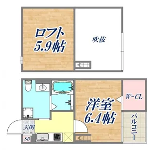 ユースビレッジ神戸長田【2階】の間取り