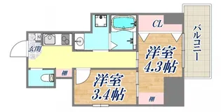 戸政町エヌエム・スワサント・アン【4階】の間取り