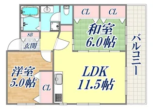 センターヒル岡本【7階】の間取り