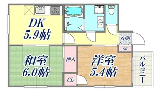 シャンテ本山【2階】の間取り