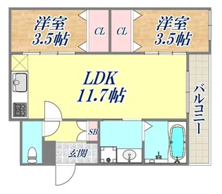 Tio Sereno【2階】の間取り