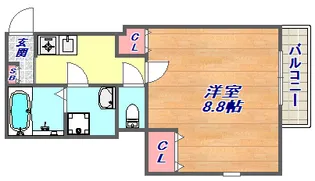 ドエル芦屋WEST【3階】の間取り